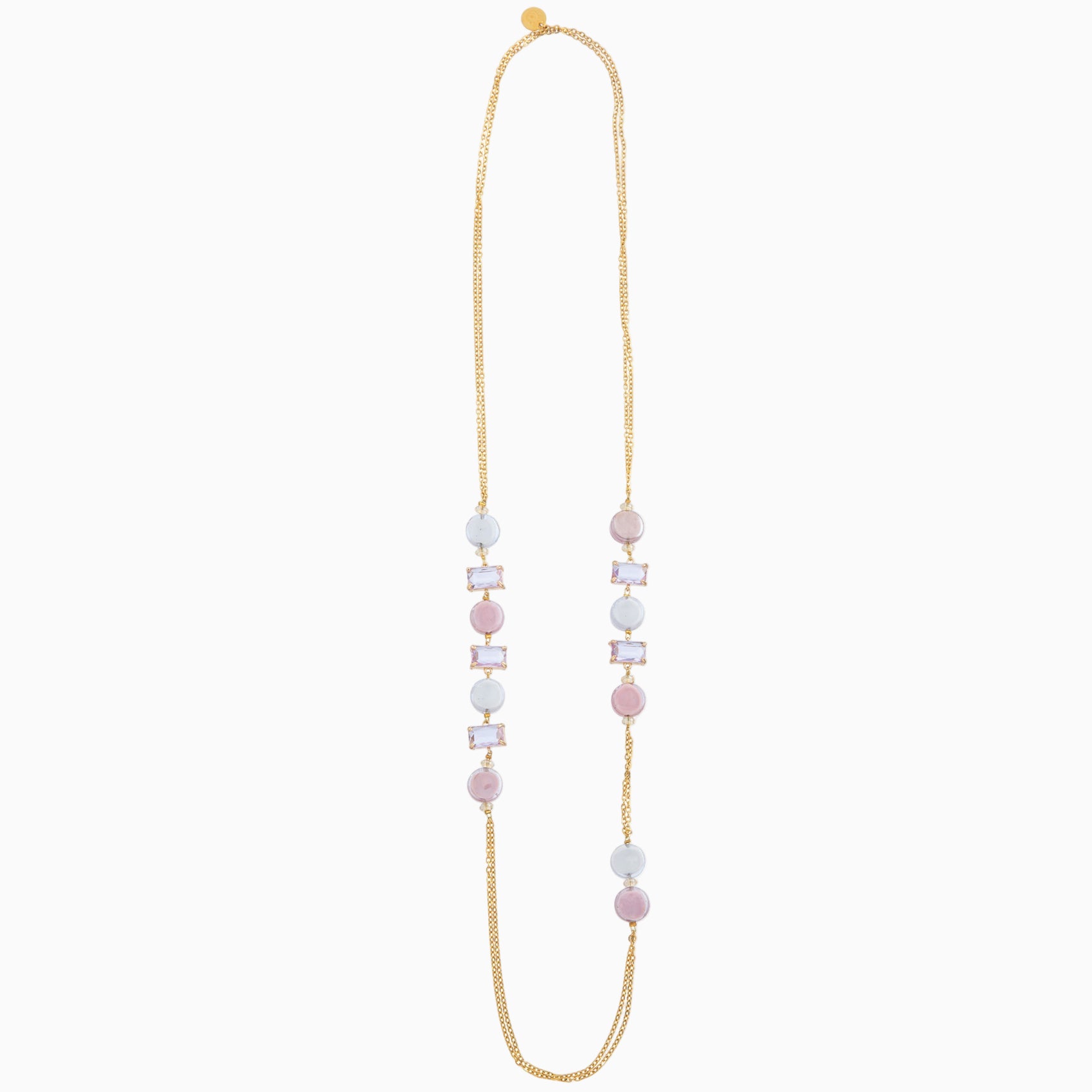 Sunset Mirage Opera Necklace, Murano glass with 18KT Gold Finish over Brass and Stainless Steel, Made in Italy – Sunset Mirage Collection