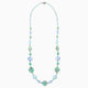 Sunshine Dreams opera necklace — handcrafted Murano glass with rhodium finish over brass and stainless steel clasp, made in Italy.
