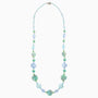 Sunshine Dreams opera necklace — handcrafted Murano glass with rhodium finish over brass and stainless steel clasp, made in Italy.