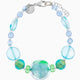 Sunshine Dreams Murano glass bracelet, rhodium finish over brass with stainless steel clasp, made in Italy.