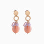 Jasmine Earrings, Murano glass with 18KT Gold Finish over Brass, Made in Italy – Jasmine Collection
