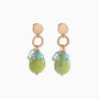 Jasmine Earrings, Murano glass with 18KT Gold Finish over Brass, Made in Italy – Jasmine Collection
