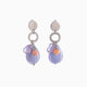Jasmine Earrings, Murano glass with Rhodium Finish over Brass, Made in Italy – Jasmine Collection
