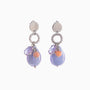 Jasmine Earrings, Murano glass with Rhodium Finish over Brass, Made in Italy – Jasmine Collection
