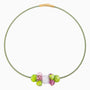 Soraya Necklace Collier, Murano glass with 18Kt Gold Finish over Brass, Tone to Tone Chain,  Made in Italy – Soraya Collection