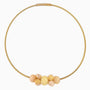 Soraya Necklace Collier, Murano glass with 18Kt Gold Finish over Brass, Tone to Tone Chain,  Made in Italy – Soraya Collection