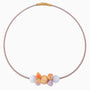 Soraya Necklace Collier, Murano glass with 18Kt Gold Finish over Brass, Tone to Tone Chain,  Made in Italy – Soraya Collection
