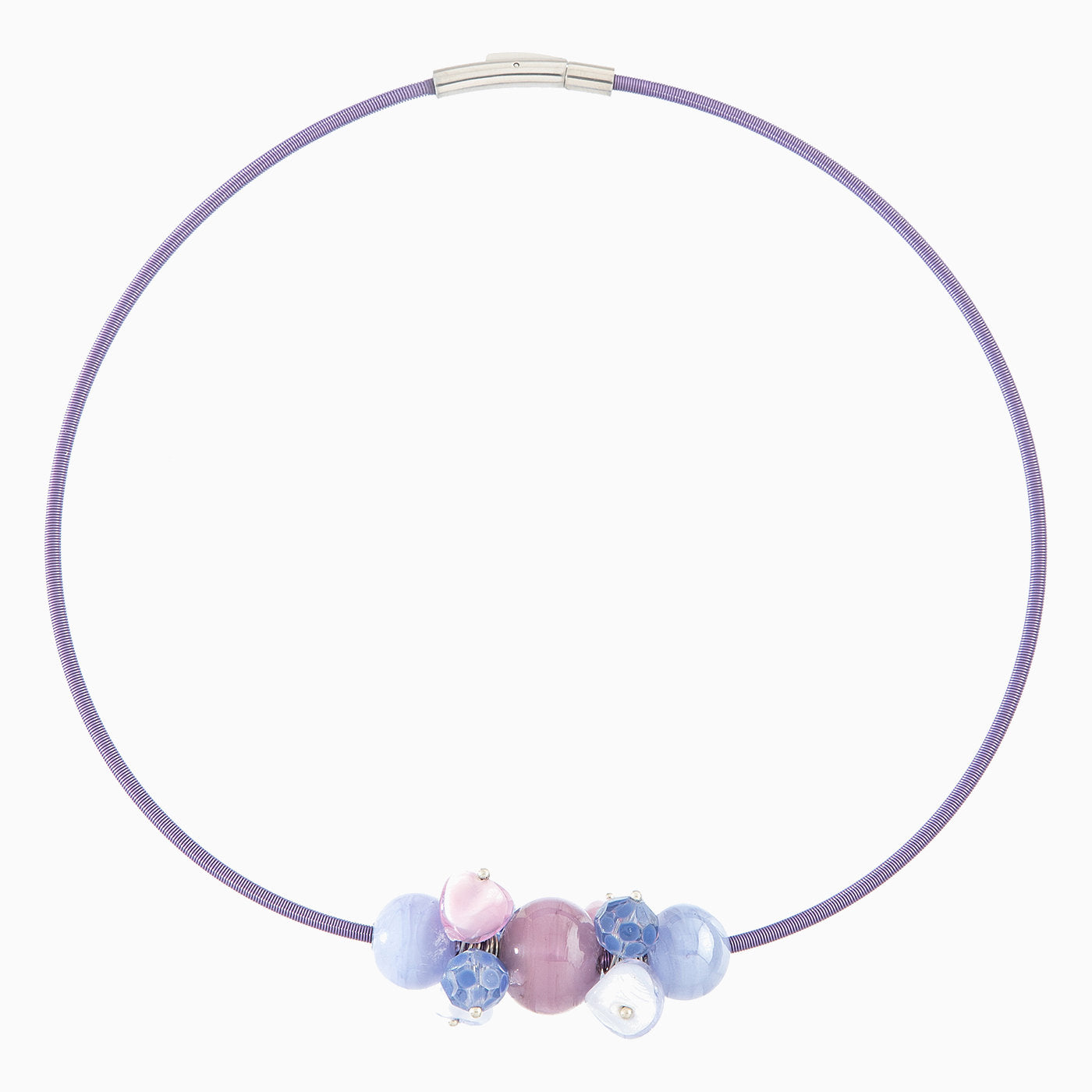 Soraya Necklace Collier, Murano glass with 18Kt Gold Finish over Brass, Tto Tone Chain,  Made in Italy – Soraya Colle