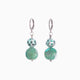 Soraya earrings, Murano glass with 18KT gold finish over brass, Made in Italy — detail view.