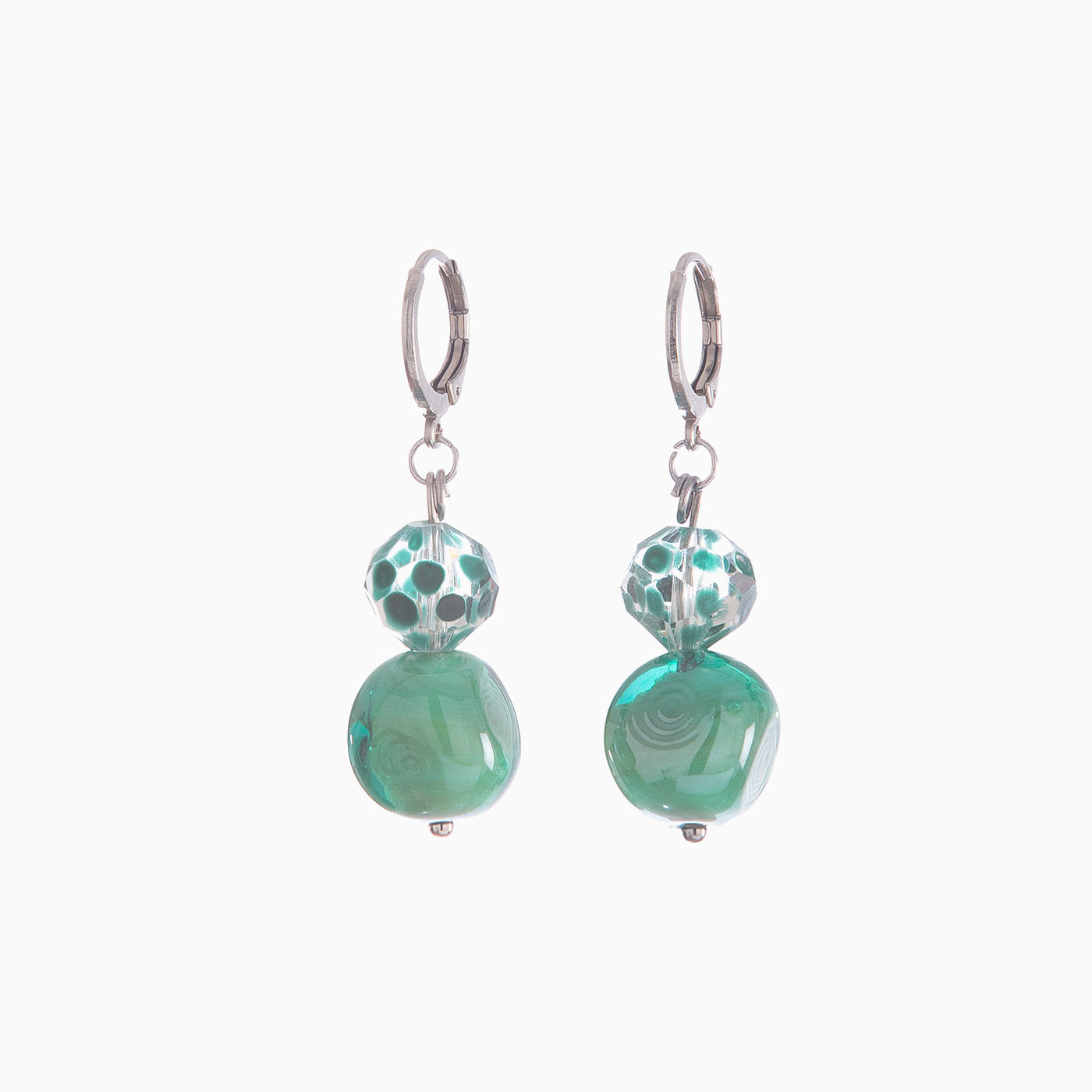 Soraya Earrings, Murano glass with 18KT Gold Finish over Brass , Made in Italy – Soraya Collection
