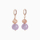 Soraya earrings, Murano glass with 18KT gold finish over brass, Made in Italy — three-quarter view.