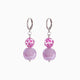 Soraya earrings, Murano glass with 18KT gold finish over brass, Made in Italy — reverse view.