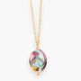 Malika Pendant Necklace, Murano glass with 18KT Gold Finish over Brass and Stainless Steel Clasp, Made in Italy – Malika Collection