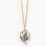 Malika Pendant Necklace, Murano glass with 18KT Gold Finish over Brass and Stainless Steel Clasp, Made in Italy – Malika Collection