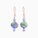 Murano glass drop earrings, 18KT Gold Finish over Brass and Stainless Steel hooks– Malika Collection, Made in Italy
