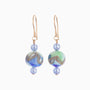 Murano glass drop earrings, 18KT Gold Finish over Brass and Stainless Steel hooks– Malika Collection, Made in Italy
