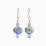 Murano glass drop earrings, 18KT Gold Finish over Brass and Stainless Steel hooks– Malika Collection, Made in Italy
