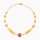 Tasnim Necklace Collier, Murano glass with 18KT Gold Finish over Brass and Stainless Steel clasp, Made in Italy – Tasnim Collection