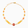 Tasnim Necklace Collier, Murano glass with 18KT Gold Finish over Brass and Stainless Steel clasp, Made in Italy – Tasnim Collection