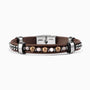 Melt men's industrial bracelet, side view with stainless steel clasp and rhodium finish, handcrafted in Italy.