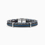Void Collection - Murano Glass Multistrand bracelet with beads and leather straps on a white background