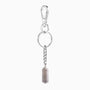 Tag Collection - Murano Glass  keychain with a cylindrical pendant on a white background