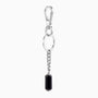 Tag Collection - Murano Glass keychain with a black bead on a white background