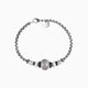 Steel Collection - Murano Glass Bracelet with beads on a white background