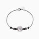 Weld Collection — Murano glass and lava stone men's bracelet with beads on a white background, detail view.