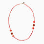 Bloom Murano glass necklace with Carnelian, Agate and Amazonite stones, 18KT Gold Finish over brass, adjustable 18.5 inches with extension, handcrafted in Venice, Italy.