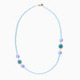Bloom Murano glass necklace with Carnelian, Agate and Amazonite stones, 18KT Gold Finish over brass, adjustable 18.5 inches with extension, handcrafted in Venice, Italy.