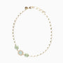 Bloom Murano glass necklace with Carnelian, Agate or Amazonite stones, brass and stainless steel components, adjustable 18.5 inches with extension, handcrafted in Venice, Italy.