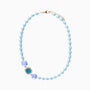 Bloom Murano glass necklace with Carnelian, Agate or Amazonite stones, brass and stainless steel components, adjustable 18.5 inches with extension, handcrafted in Venice, Italy.