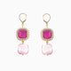 Bloom Murano glass drop earrings with carnelian, agate and amazonite stones and 18KT gold finish, handcrafted in Italy.