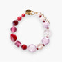 Breeze Murano glass bracelet with 18KT Gold Finish over brass, adjustable 7.5 inches with 1.2 inch extension, handcrafted in Venice, Italy.