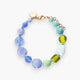 Breeze Murano glass bracelet with 18KT Gold Finish over brass, adjustable 7.5 inches with 1.2 inch extension, handcrafted in Italy.