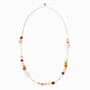 Glow Murano glass long necklace with 18KT Gold Finish over brass, 29 inches, handcrafted in Venice, Italy.