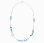 Glow Murano glass long necklace with 18KT Gold Finish over brass, 29 inches, handcrafted in Venice, Italy.