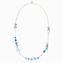Glow Murano glass long necklace with 18KT Gold Finish over brass, 29 inches, handcrafted in Venice, Italy.