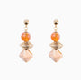 Glow Murano glass drop earrings with 18KT Gold Finish over brass, handcrafted in Italy, 2 inches length.
