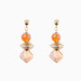 Glow Murano glass drop earrings with 18KT Gold Finish over brass, handcrafted in Venice, Italy, 2 inches length.
