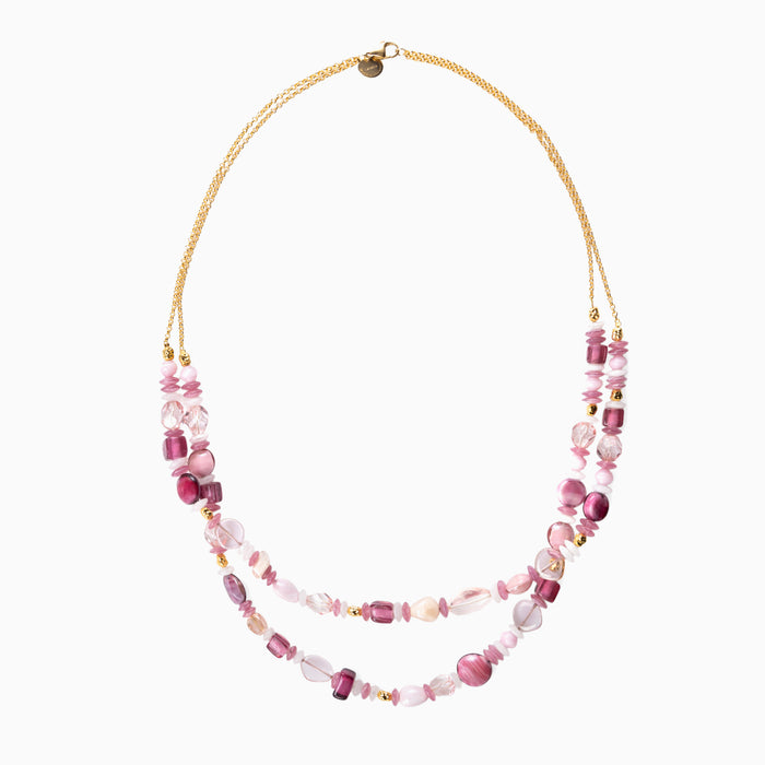Evoque Collection - Double Opera Murano Glass Necklace