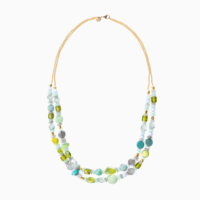 Evoque Collection - Double Opera Murano Glass Necklace