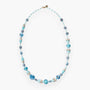 Blush Murano glass long necklace with 18KT Gold Finish over brass, 31.5 inches, handcrafted in Venice, Italy.