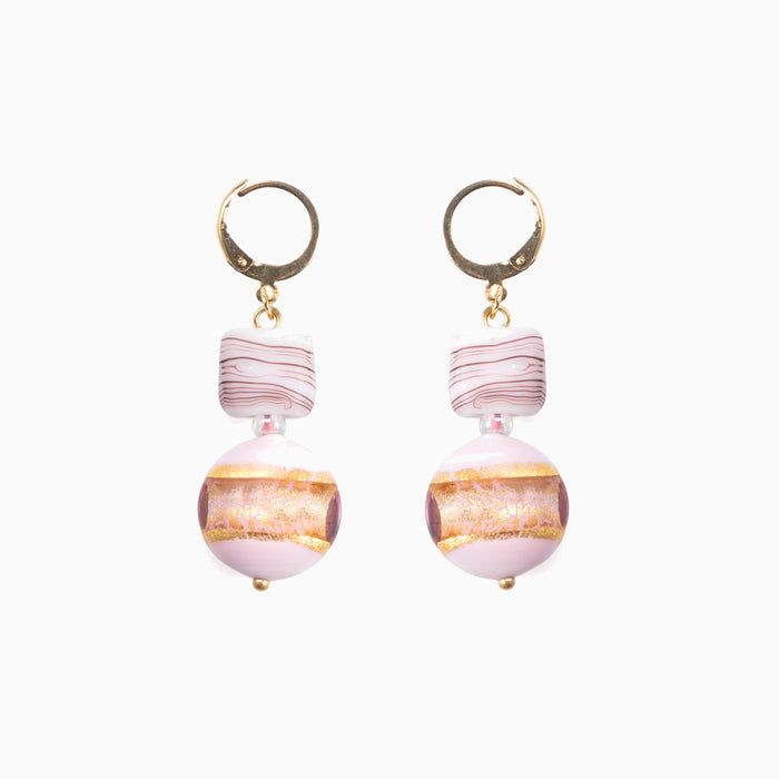 Blush Collection - Murano Glass Drop Earrings