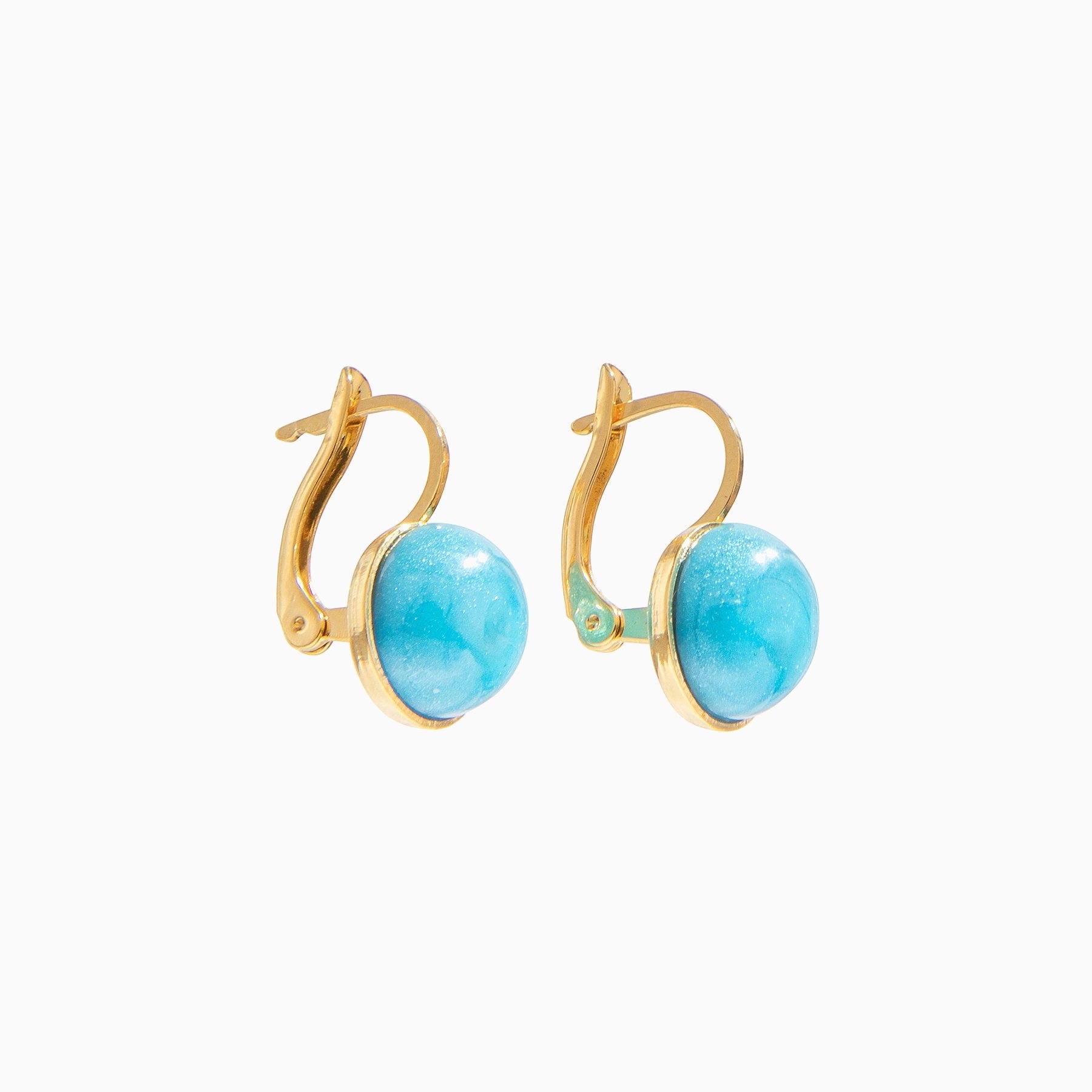 Seaside Serenity Earrings, Murano glass with 18KT Gold Finish over Brass, Made in Italy – Seaside Serenity Collection