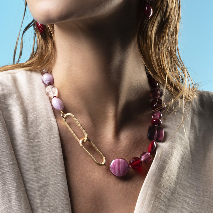 Breeze Glass Link Necklace hover image