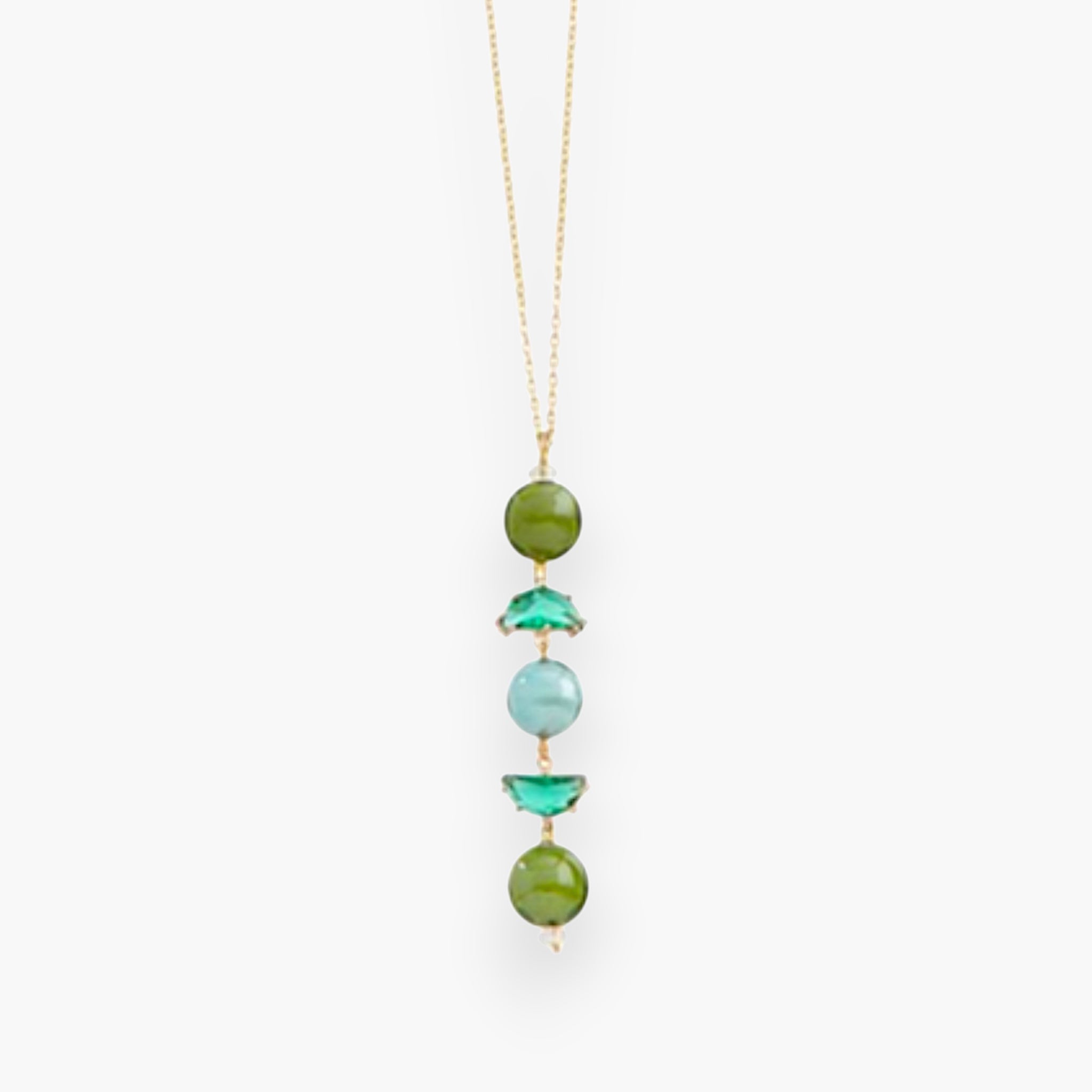 Ocean Odyssey Pendant Necklace, Murano glass with 18KT Gold Finish over Brass and Stainless Steel clasp, Made in Italy – Ocean Odyssey Collection