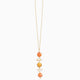 Ocean Odyssey pendant necklace, Murano glass with 18KT gold finish over brass and stainless steel clasp, Made in Italy — detail view.