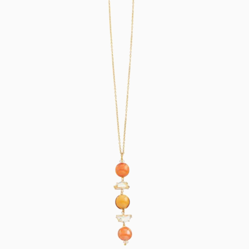 Ocean Odyssey Pendant Necklace, Murano glass with 18KT Gold Finish over Brass and Stainless Steel, Made in Italy – Ocean Odyssey Collection